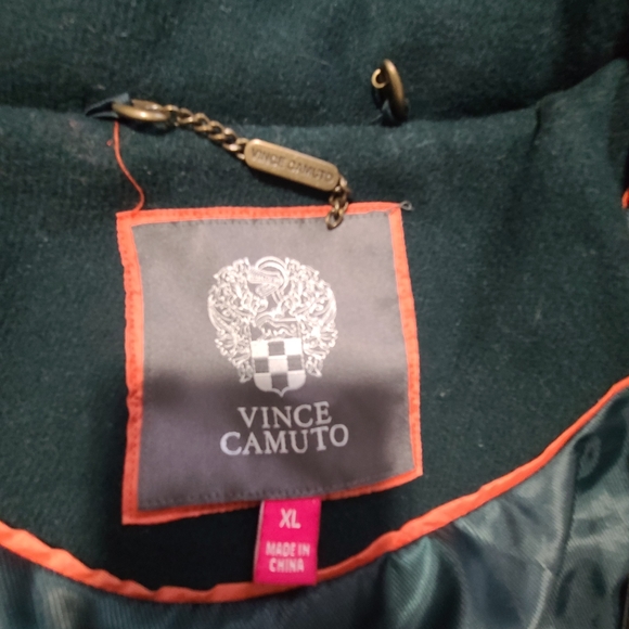 Vince camuto jacket Dark Green Hooded Coat wool - Picture 8 of 11